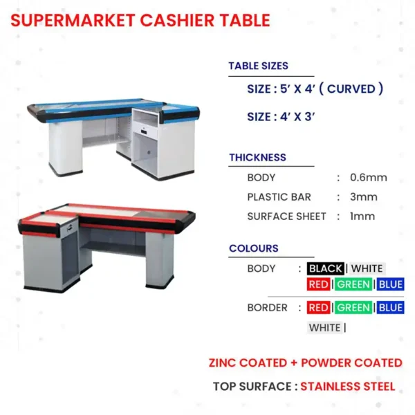 Supermarket Cashier Table